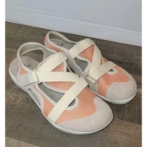 Earth Origins Fall Peach Rust Closed-Toe Sport Sandals Stacy 9.5 W